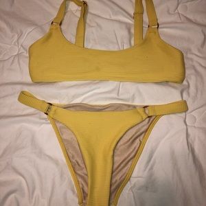 La Hearts Yellow Bikini